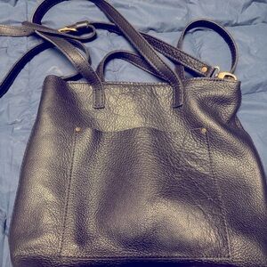 Portland Leather Black Tote